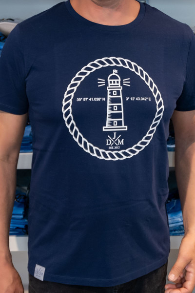 Jenny Delüx Herren T-Shirt Leuchtturm Navy