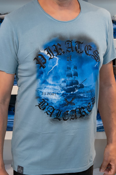 Jenny Delüx Herren T-Shirt Pirates of Baleares blau