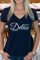 Jenny Delüx Damen T-Shirt blau mit weißem...