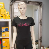 Jenny Delüx Damen T-Shirt black mit pinker...