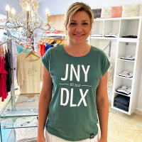 Jenny Delüx T-Shirt JNY pale leaf mit weißer...